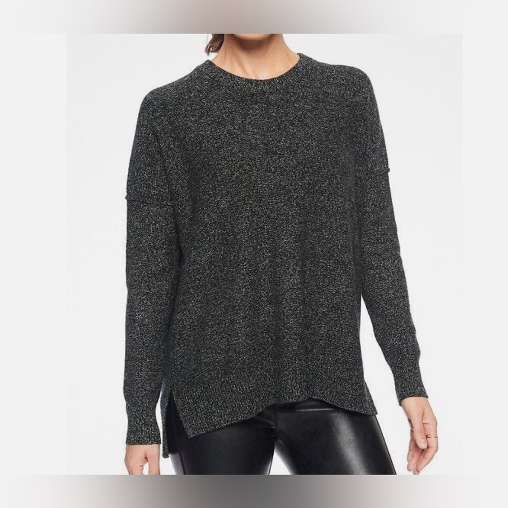 Athleta Women’s Perspective Wool Cashmere Crewneck Sweater, XL, Black.